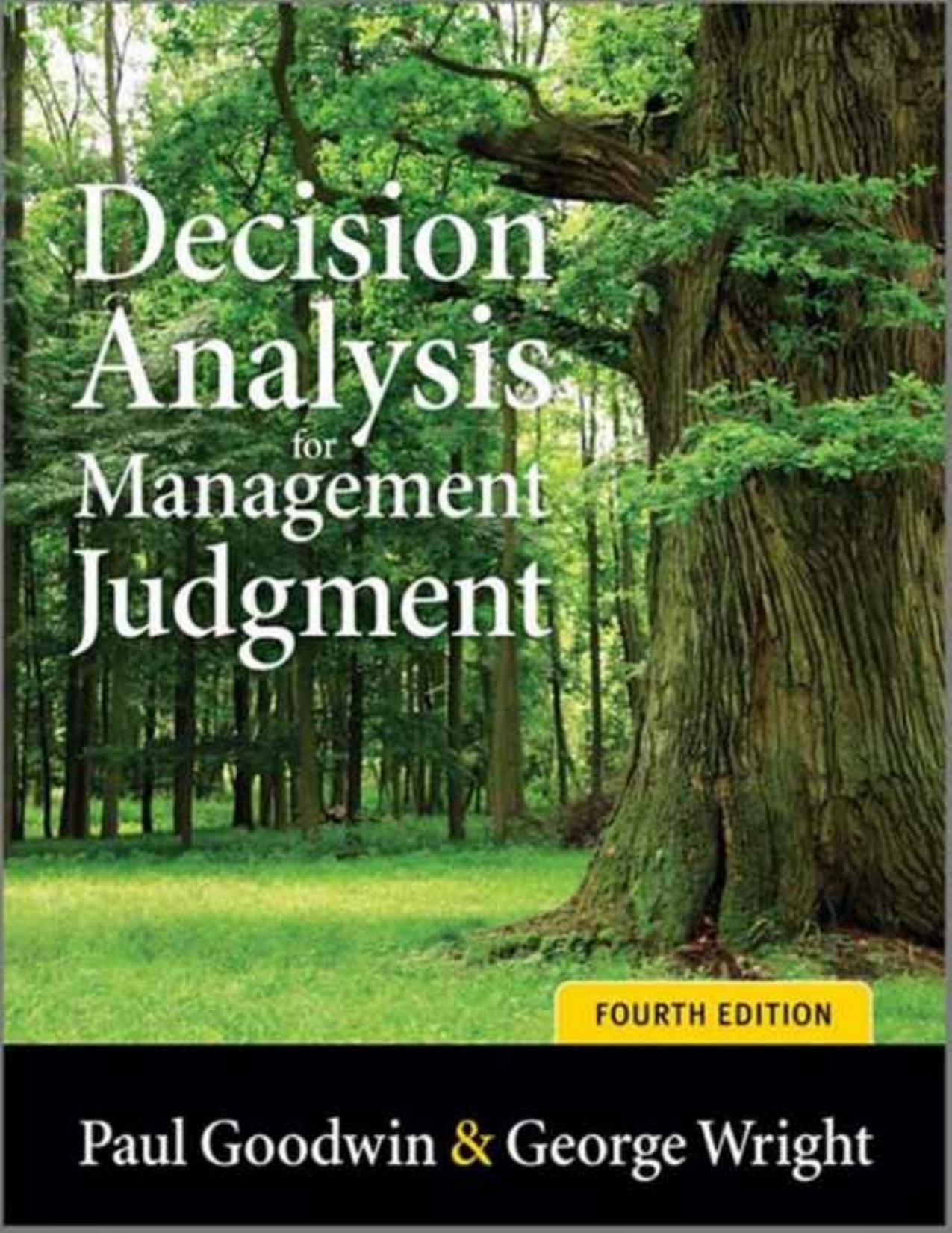 Decision Analysis for Management Judgment by Goodwin Paul.jpg