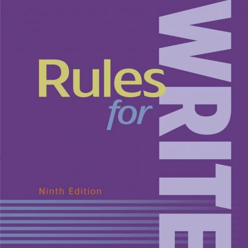 Rules for Writers 9th - Diana Hacker - Diana Hacker & Nancy Sommers