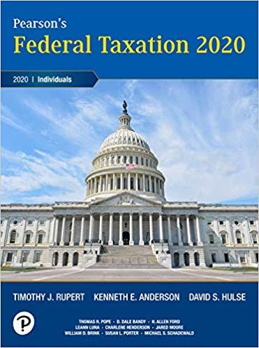 (TB)Pearson's Federal Taxation 2020 Individuals [RENTAL EDITION], 33rd Edition Timothy J. Rupert.zip
