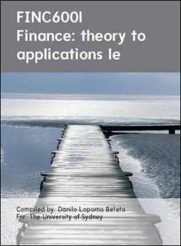 FINC6001 Finance theory to applications 1e (Customised)