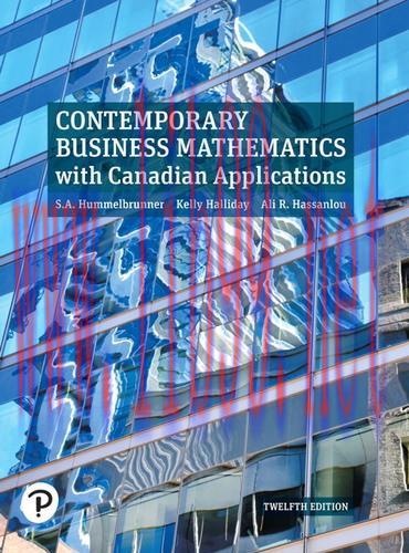 (PDF)Contemporary Business Mathematics with Canadian Applications 12th Edition by Sieg A. Hummelbrunner