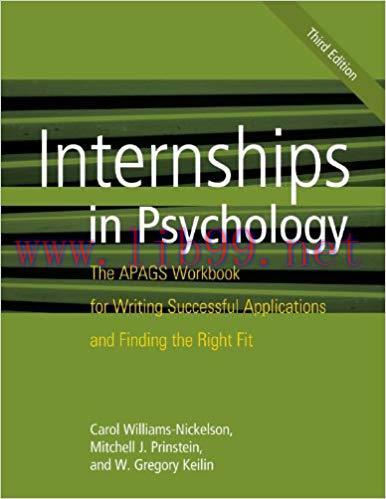 (PDF)Internships in Psychology: The APAGS Workbook for Writing Successful Applications and Finding the Right Fit Third Edition Edition