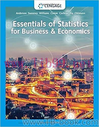 Essentials of Statistics for Business & Economics 9th Edition by David R. Anderson 课本