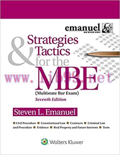 (PDF)Strategies & Tactics for the MBE (Bar Review)