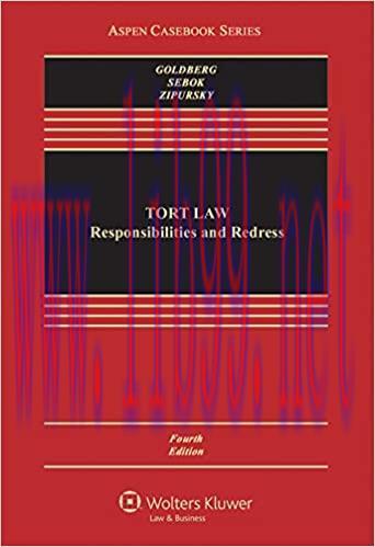 (PDF)Tort Law: Responsibilities and Redress (Aspen Casebook)