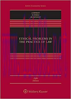 (PDF)Ethical Problems in the Practice of Law (Aspen Casebook) 5th Edition