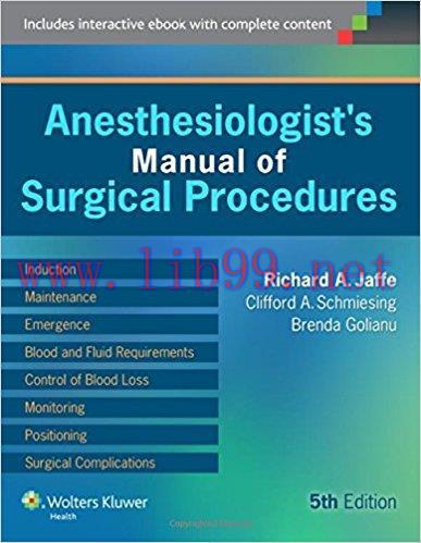 [PDF]Anesthesiologist’s Manual of Surgical Procedures, 5th Edition
