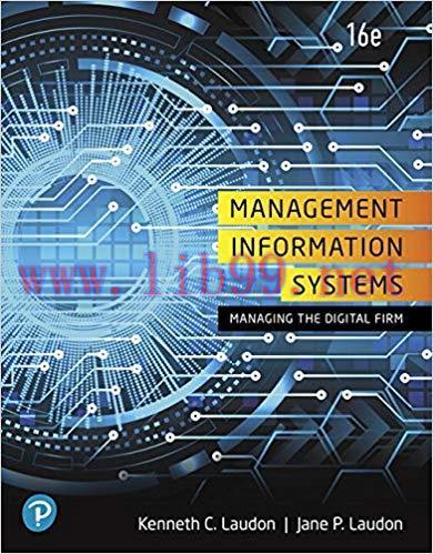 [PDF]Management Information Systems, 16th Edition [Kenneth C. Laudon]