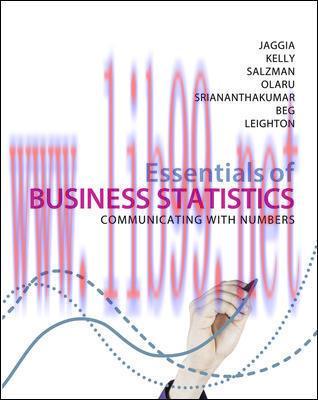 [EPUB]Essentials of BUSINESS STATISTICS: COMMUNICATING WITH NUMBERS, ANZ (Sanjiv Jaggia)