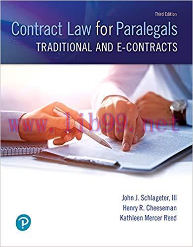 [PDF]Contract Law for Paralegals, 3rd Edition