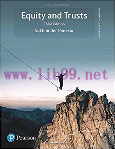 [PDF]Equity and Trusts, 3rd Edition [Sukhninder Panesar]