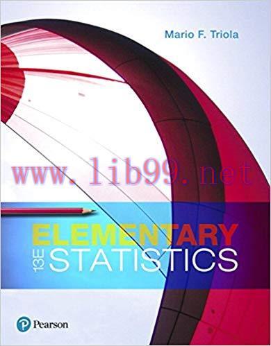 [PDF]Elementary Statistics,13th Edition [Mario F. Triola] + 12e