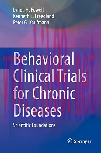 [AME]Behavioral Clinical Trials for Chronic Diseases: Scientific Foundations (Original PDF) 