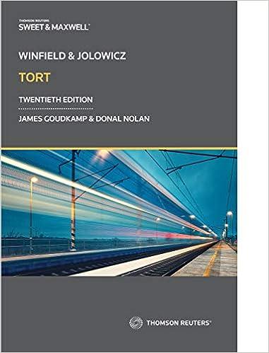 Winfield and Jolowicz on Tort TWENTIETH EDITION