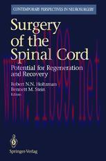 [PDF]Surgery of the Spinal Cord: Potential for Regeneration and Recovery