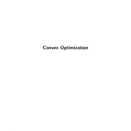 Convex optimization Stephen Boyd