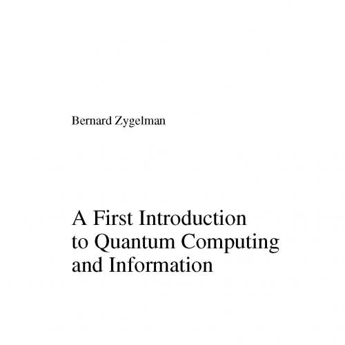 A first Introduction to Quantum Computing and Information
