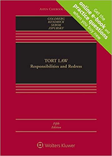 [EPUB]Tort Law Responsibilities and Redress 5th Edition